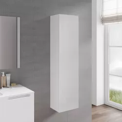 Colonna bagno girevole anta con specchio finitura bianco opaco