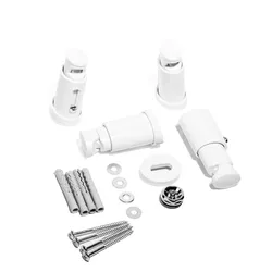 Kit fissaggi termoarredo bianco curvo arredo bagno tubi diametro 22 mm