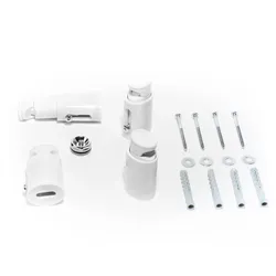 Kit fissaggi termoarredo bianco dritto arredo bagno tubi diametro 22 mm