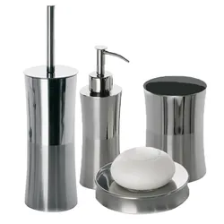 Set 4 accessori appoggio in acciaio inox cromato - Primula di Gedy