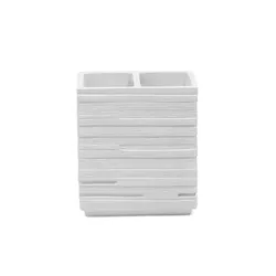 Portaspazzolini in resina bianco - Quadrotto di Gedy