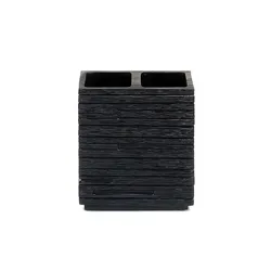Portaspazzolini in resina nero - Quadrotto di Gedy