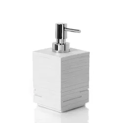 Dosasapone bianco con beccuccio cromato - Quadrotto di Gedy