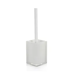Portascopino d'appoggio con scopino in setole bianco e trasparente - Rainbow di Gedy