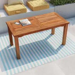 Tavolino da giardino 100x50 cm in legno teak - Louis