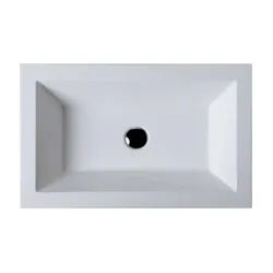 Lavabo da incasso in ceramica 75x40 cm senza foro Azzurra Ceramica THIN