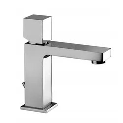 Miscelatore lavabo con leva cubo e scarico automatico cromato - Elle di Paffoni