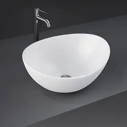 Lavabo bacinella d'appoggio in ceramica bianco lucido 39 cm