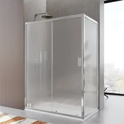 Box doccia 90x140 cm scorrevole vetro temperato 6mm stampato 185h - Young