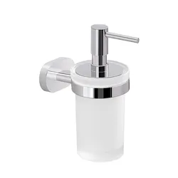 Dosasapone in acciaio inox cromo e vetro satinato - Bernina di Gedy