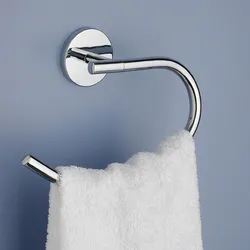 Portasalviette ad anello in acciaio inox e cromall cromo - Vermont Pro di Gedy
