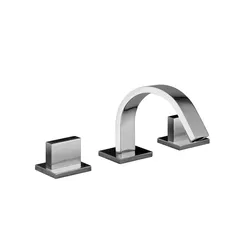 Batteria bidet 3 fori senza scarico cromato - Level di Paffoni