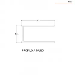 Nicchia doccia 155 cm porta battente 95 cm con lato fisso trasparente - Nilo