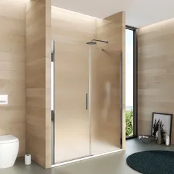 Nicchia doccia 150 cm porta battente 75 cm con lato fisso opaco - Nilo