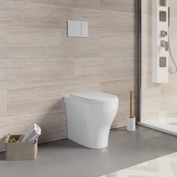 Vaso singolo filoparete wc Pratica Azzurra con scarico traslato + sedile softclose
