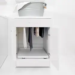 Mobile Colavene lavanderia con stendino estraibile bianco lucido 60x60x86h cm