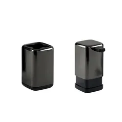 Set 2 accessori d'appoggio in acciaio inox antracite - Nikita di Gedy
