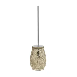 Portascopino d'appoggio in vetro e ceramica crema e oro - Myosotis di Gedy