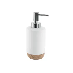 Dosasapone d'appoggio in ceramica bianco e sughero - Ilary di Gedy