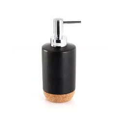 Dosasapone d'appoggio in ceramica nero e sughero - Ilary di Gedy