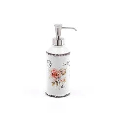 Dosasapone Gedy in ceramica con stampa a fiori - Clothilde