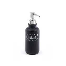 Dosasapone d'appoggio in ceramica nero con scritta - Chantal di Gedy