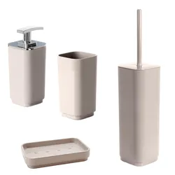 Set 4 accessori d'appoggio beige - Seventy di Gedy
