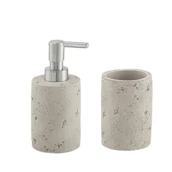 Set 2 accessori da appoggio in cemento naturale - Ginevra di Gedy