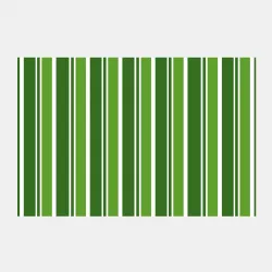 Tappeto in polipropilene sintetico verde lavabile 180x120 cm per giardino o bagno