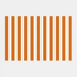 Tappeto moderno in polipropilene arancio con design a righe impermeabile 120x180