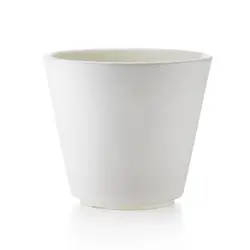 Vaso da giardino in plastica riciclabile 100% design moderno bianco diametro 49 cm