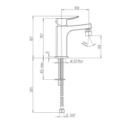 Set miscelatori lavabo canna alta e bidet per piletta click clack Jacuzzi - Rubinetteria  Tanka ottone cromato