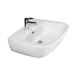 Lavabo sospeso da 60 cm arredo bagno moderno serie One di Rak bianco lucido