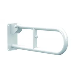 Maniglione 80 cm per sanitari accessibili in acciaio bianco