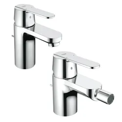 Get Grohe miscelatore per lavabo e bidet con piletta di scarico ottone cromato