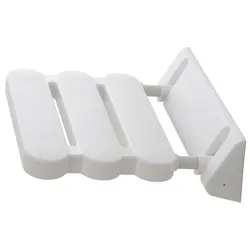 Sedile per doccia a ribalta in alluminio e ABS bianco