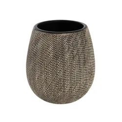 Portaspazzolino in ceramica grigio - Safari