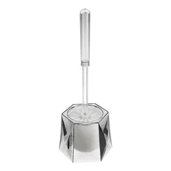 Portascopino da appoggio in abs grigio trasparente - Diamante