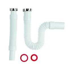 Tubo estensibile/comprimibile GoFlex TopQuality con ghiera cromata 1''1/4x32mm