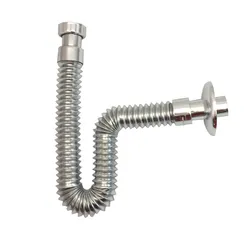 Tubo scarico bidet/lavello modello GoFlex cromato con rosone 1''1/4x32/40mm