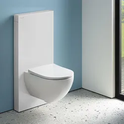Modulo sanitario 115 cm per wc sospeso vetro bianco Serie Monolith - Geberit