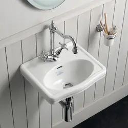 Lavabo sospeso monoforo 38 cm in ceramica bianco - Londra di Simas