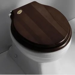 Vaso classico in ceramica scarico a muro per bagno in stile rétro e copriwc noce - Londra di Simas