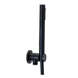 Set doccia incasso con presa acqua incorporata nero opaco - Tondo di Paffoni