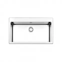 Lavello Apell Linear Plus cucina in acciaio spazzolato 77x51 cm vasca grande