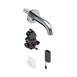 Miscelatore lavabo 22 cm a parete con alimentazione a batteria per strutture ricettive - Piave di Geberit