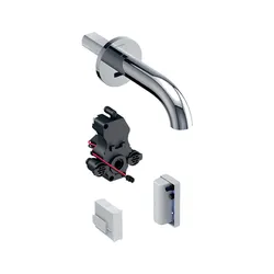 Miscelatore lavabo a parete 17 cm con generatore per strutture pubbliche- Piave di Geberit