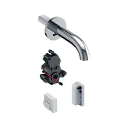 Miscelatore lavabo a parete 22 cm con generatore per  trutture pubbliche - Piave di Geberit