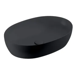 Lavabo da appoggio Elegance Circle 60x40 cm carbone