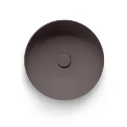 Lavabo da appoggio Elegance Circle 40 cm Azzurra in ceramica cacao